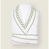 Chain Embroidered Cotton Bath Robe