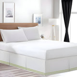 400TC Cotton Sateen Classic Embroidery Tailored Bed Skirt