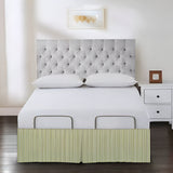 Detachable Wrap Around Polyester Ticking Stripe Tailored Bed Skirt