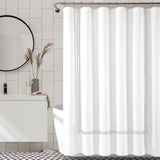 Double Embroidery Shower Cotton Curtain