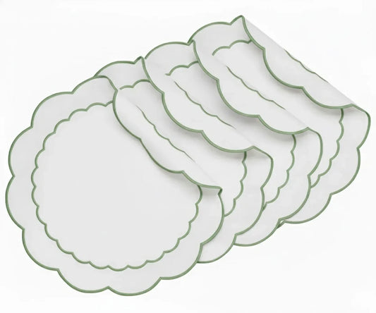 Round Cloth Placemats - Sage Green