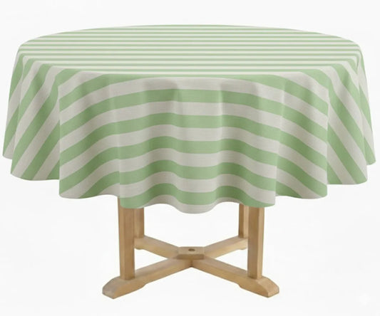 Cabana Striped Round Tablecloth