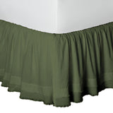 400TC Sateen Solid Cotton Fringe Ruffle Bed Skirt