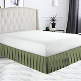 400TC Sateen Solid Cotton Pleated Bed Skirt