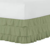 400TC Sateen Solid Cotton Ruffle Bed Skirt