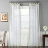 Smart Border 400TC Sateen Cotton Embroidery Curtain (Set Of 2)