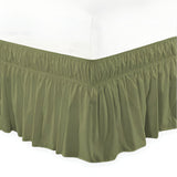 400TC Sateen Solid Cotton Wrap Around Bed Skirt