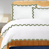 400TC U Shape Applique Embroidery Cotton Duvet Cover Set