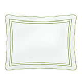 400TC Wavy Embroidery & Border Cotton Sateen Solid Pillow Sham