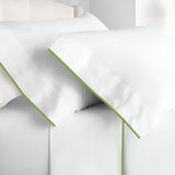 400TC Embroidery Cotton Sateen Solid Sheet Set