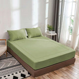 400TC Luxurious Single Embroidery Sateen Solid Cotton Fitted Sheet
