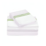 400TC Triple Embroidery Sateen Solid Cotton Sheet Set
