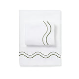 Double Wavy Embroidered Cotton Sheet Set