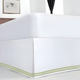400TC Cotton Sateen Classic Embroidery Tailored Bed Skirt