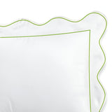 400TC Cotton Scallop Embroidery & Border Sateen Solid Pillow Sham