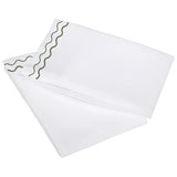 400TC Double Wavy Embroidered Cotton Pillowcases (Set of 2)