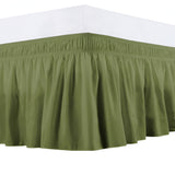 400TC Sateen Solid Cotton Wrap Around Bed Skirt