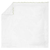 400TC Cotton Scallop Embroidery Sateen Solid Sheet Set