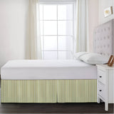 Detachable Wrap Around Polyester Ticking Stripe Tailored Bed Skirt