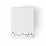 Double Wavy Embroidered Cotton Bath Towels (Set of 2)