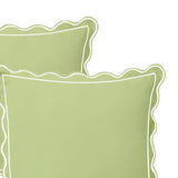 400TC Luxurious Scallop Embroidery & Border Cotton Euro Sham