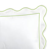 400TC Cotton Scallop Embroidery & Border Sateen Solid Duvet Cover Set