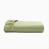 400TC Luxurious Single Embroidery Sateen Solid Cotton Fitted Sheet