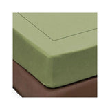 400TC Luxurious Single Embroidery Sateen Solid Cotton Fitted Sheet