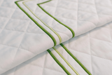 Classic Border Diamond Knitted Cotton Coverlet
