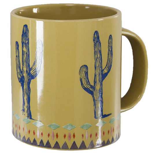Saguaro Cactus Border Mug, Set of 4, 2 MOQ