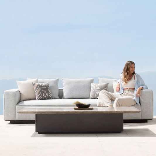 Santorini Outdoor Stone Coffee Table