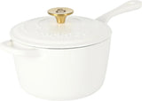 Crock-Pot 3 Qt Enamel Cast Iron Sauce Pan W/Lid