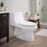 Odin 1-piece 1.6 GPF Dual Flush Elongated Toilet in White