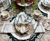 Green Scalloped Napkins
