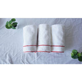 Scalloped & Border Embroidered Bath Towels (Set of 2)