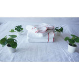 Scalloped & Border Embroidered Bath Towels (Set of 2)