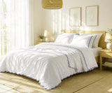 Scalloped Edge Bedding - Navy