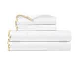 Scalloped 100% Cotton Bed Sheet Set