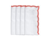 Red Scallop Napkins