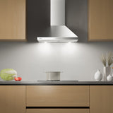CIARRA 24 Inch 450CFM Wall Mount Range Hood With Delay Shut off 3-Speed Extraction CAS60206P-OW