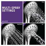 Valkyrie Retro-Fit 3-Spray Patterns with 7.48 in. Wall Mounted Dual Shower Heads with Magnetic Divert in Brushed Nickel