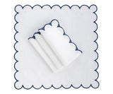 Navy and White Cloth Napkins