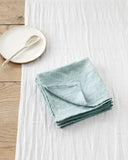 Dusty blue linen napkin set of 2