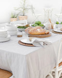 Light gray linen napkin set of 2
