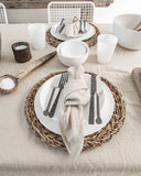 Natural linen napkin set of 2