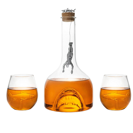 Shark Wine & Whiskey Decanter & Glasses Set - 1000ml
