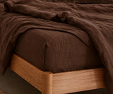 Brown Linen Sheet Set