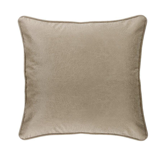 Silverado Buff Gray Faux Leather Euro Sham