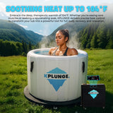 Arctic Fox 1-Person Inflatable Cold Plunge Ice Bath Tub/Hot Tub with PVC Insulated Lid, Pump, and Repair Kit in Gray