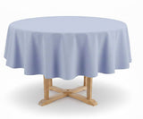 Sky Blue Round Tablecloth